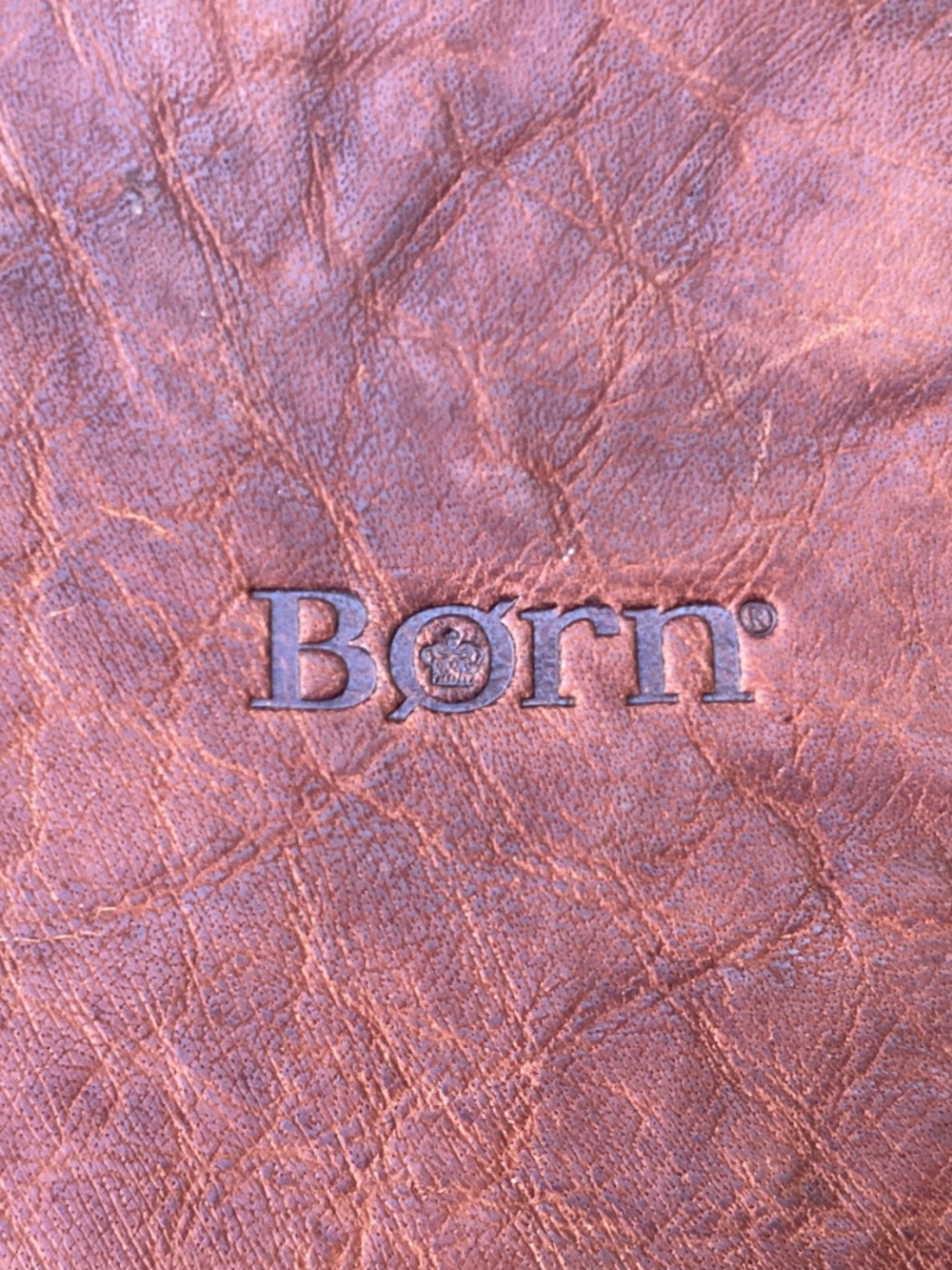 Beautiful Born Distressed Coloring Genuine Thick Leather Tote Handbag 🦋 - Picture 11 of 12